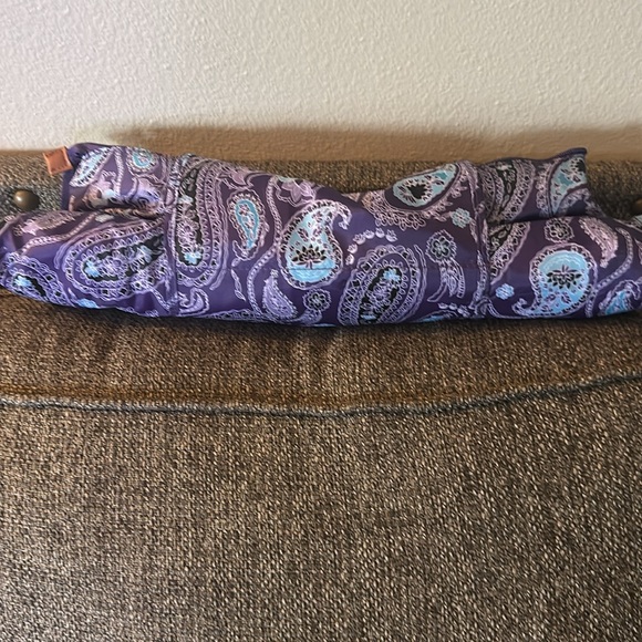 Large Purple Paisley Print Insulated Tote Bag. Excellent condition. - Picture 6 of 6